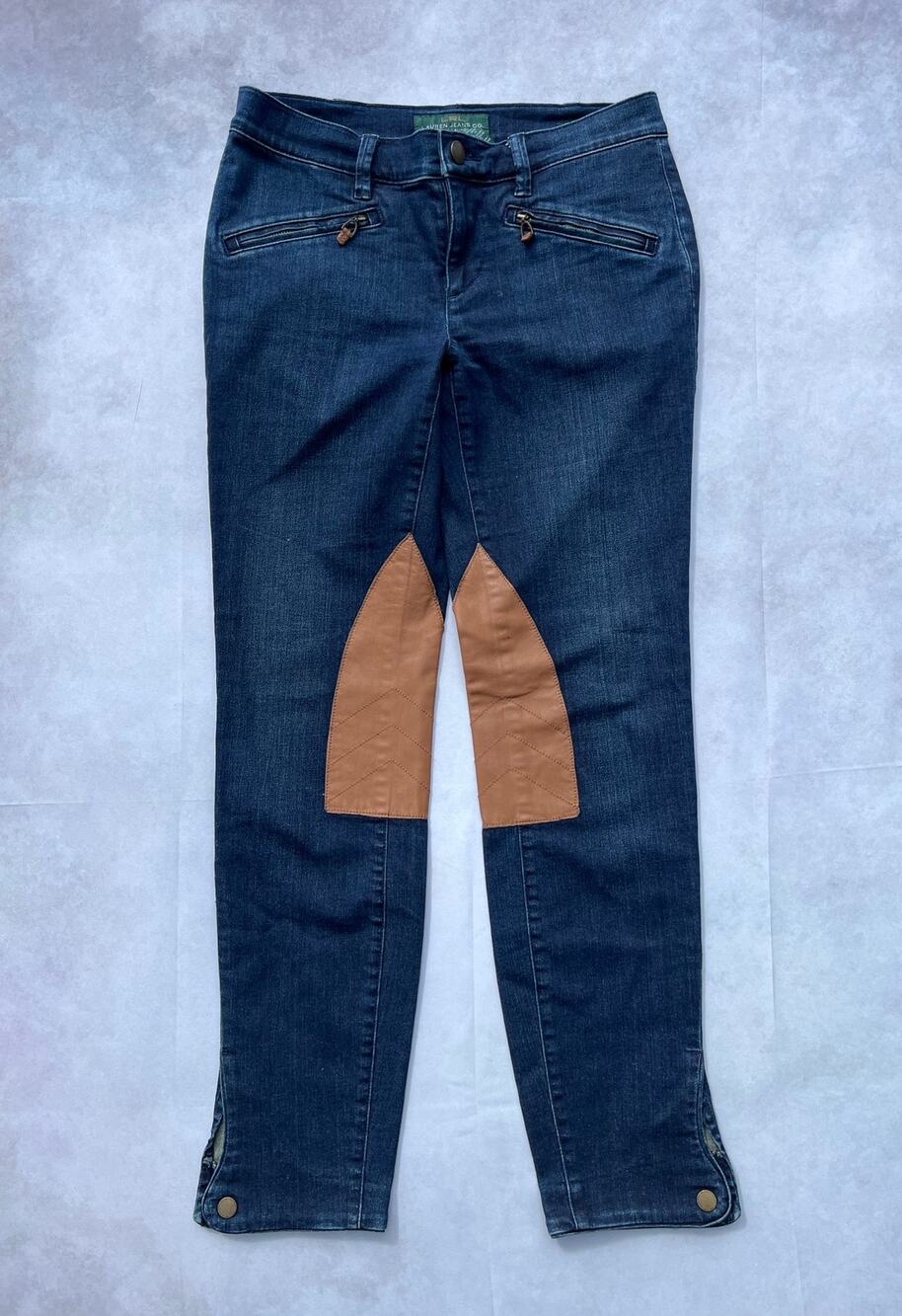Lauren Jeans Co. Ralph Lauren Equestrian Leather Patch Riding Breeches Jeans 2